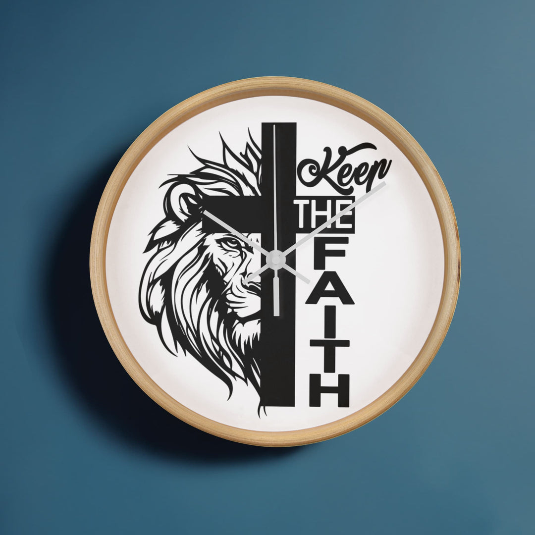 Keep The Faith Wood Frame 10” Clock – Gift for Her - Gift for Him