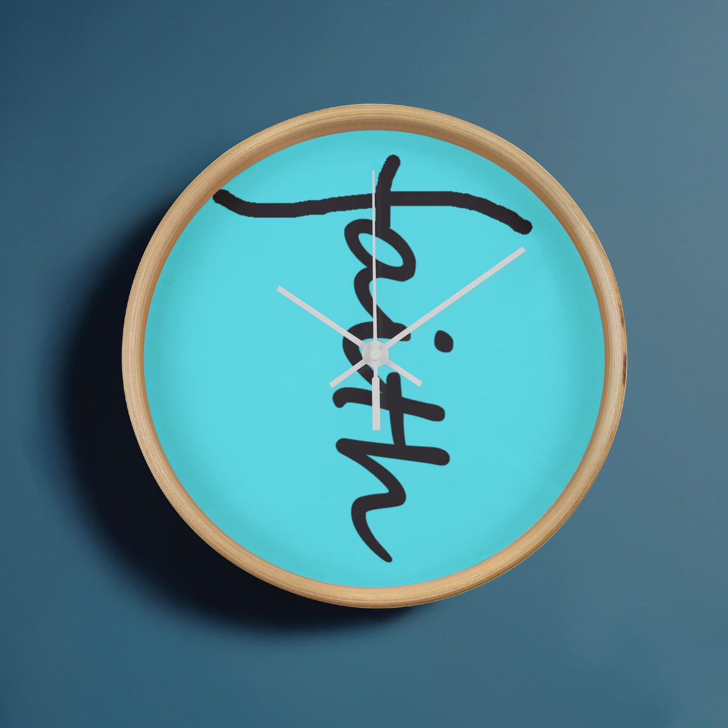 Faith (Black) - Wood Frame 10” Clock - Gift for Her - Gift for Him