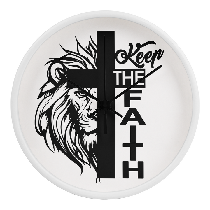 Keep The Faith Wood Frame 10” Clock – Gift for Her - Gift for Him