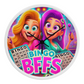 Bingo BFFS 2 - Wood Frame 10” Clock - Gift for Her