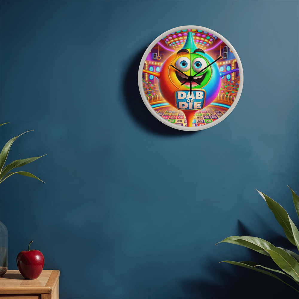 Dab Or Die 02 - Wood Frame 10” Clock - Gift for Her - Gift for Him