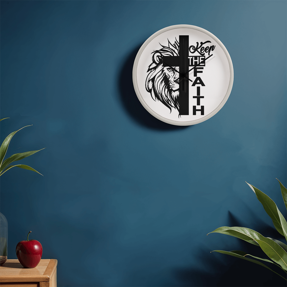 Keep The Faith Wood Frame 10” Clock – Gift for Her - Gift for Him