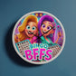 Bingo BFFS 2 - Wood Frame 10” Clock - Gift for Her