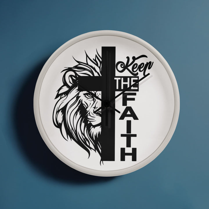 Keep The Faith Wood Frame 10” Clock – Gift for Her - Gift for Him