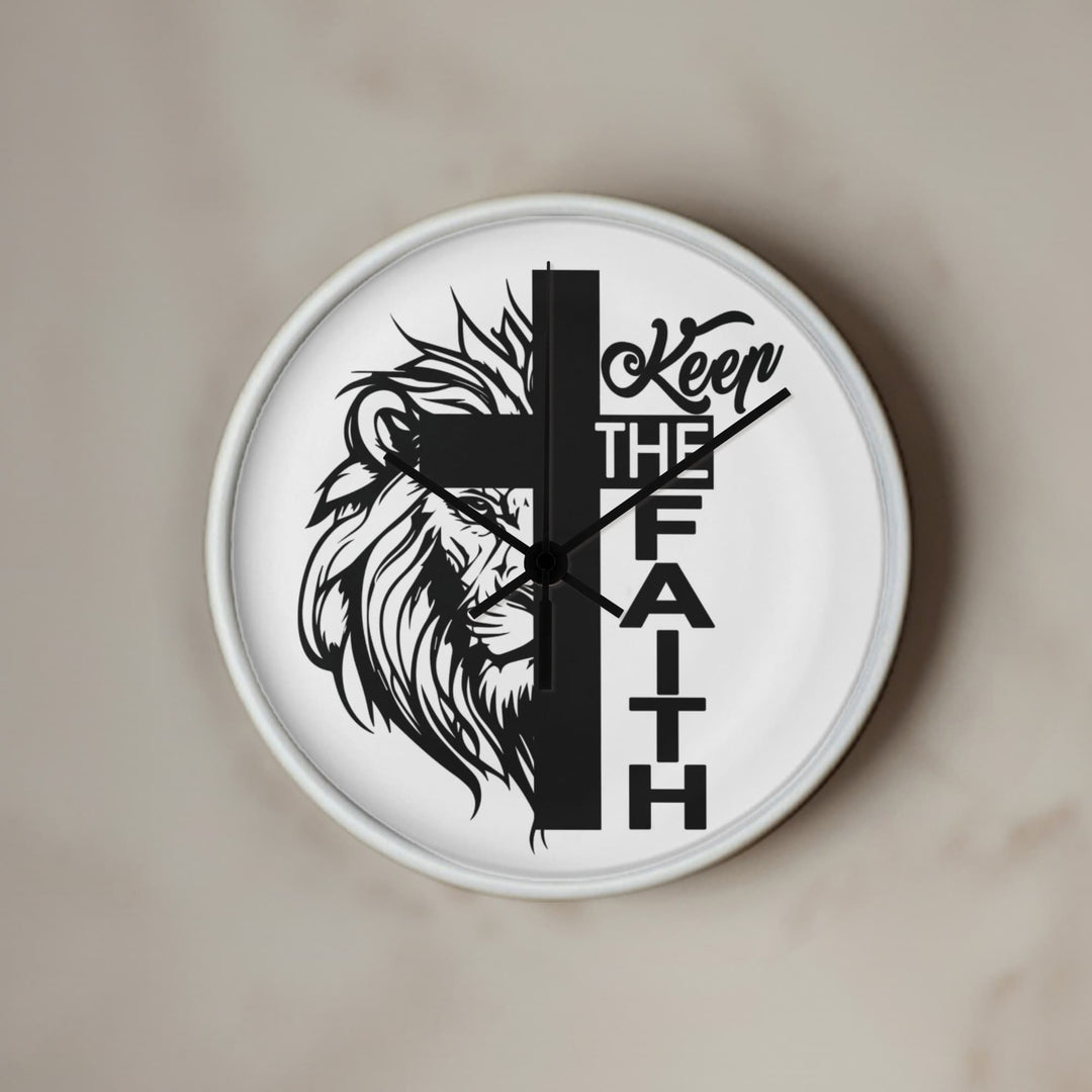 Keep The Faith Wood Frame 10” Clock – Gift for Her - Gift for Him