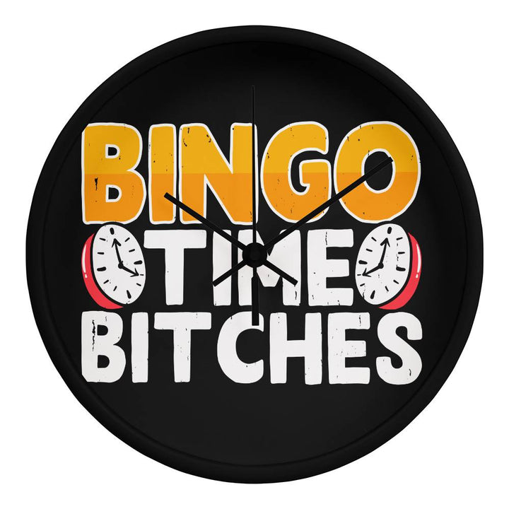 Bingo Time Bitches – Wooden Frame Clock – Gift for Her – Gift for Him