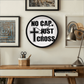 No Cap, Just Cross - Wooden Frame 10" Clock - Gift for Her - Gift for Him