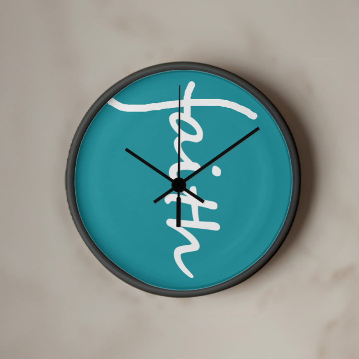 Faith (White) – Wood Frame 10" Clock – Gift for Her – Gift for Him