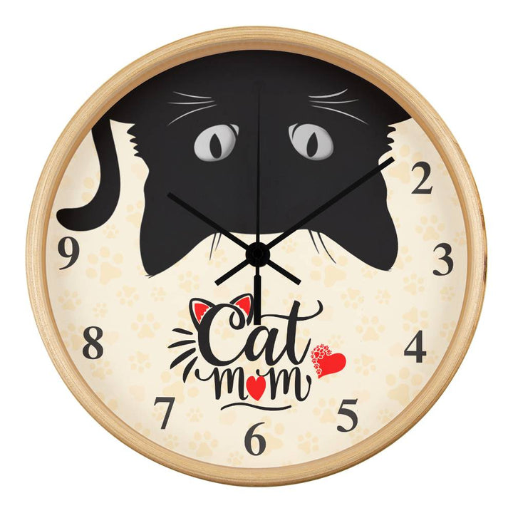 Cat Mom – Wooden Frame Clock – Gift for Mom