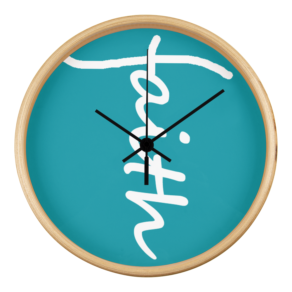 Faith (White) – Wood Frame 10" Clock – Gift for Her – Gift for Him