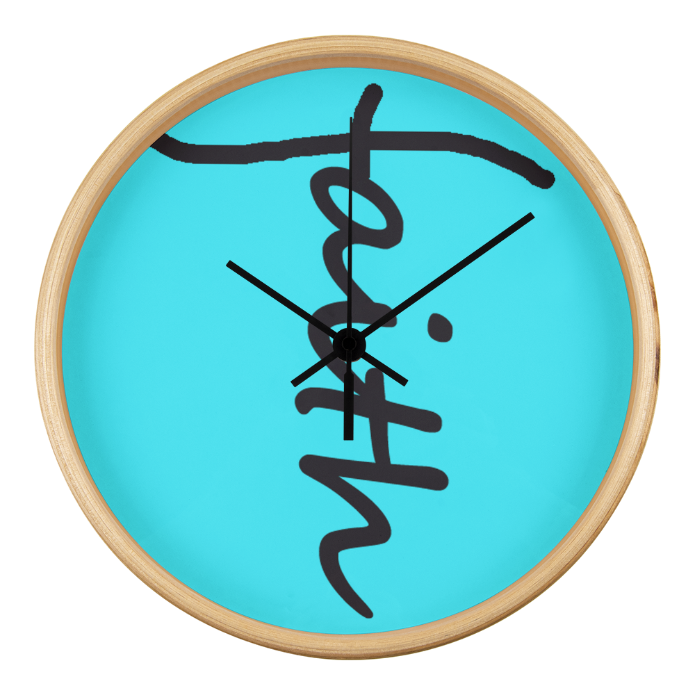 Faith (Black) - Wood Frame 10” Clock - Gift for Her - Gift for Him