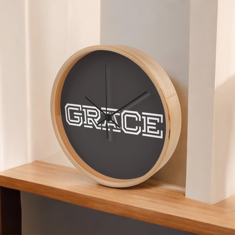 GRACE - Wooden Frame 10" Clock - Gift for Her - Gift for Him