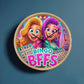Bingo BFFS 2 - Wood Frame 10” Clock - Gift for Her