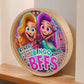 Bingo BFFS 2 - Wood Frame 10” Clock - Gift for Her