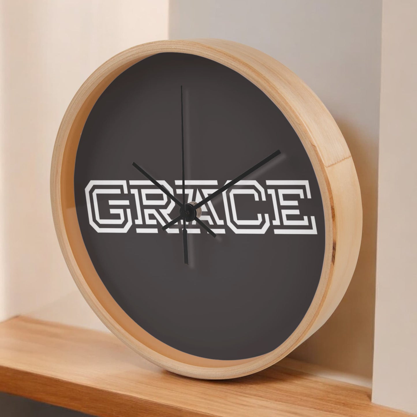 GRACE - Wooden Frame 10" Clock - Gift for Her - Gift for Him