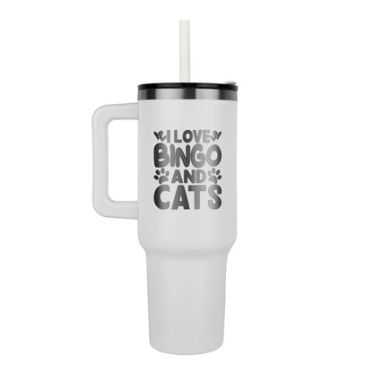 I Love Bingo And Cats - Pinnacle 40oz Tumbler - Gift for Her - Gift for Him