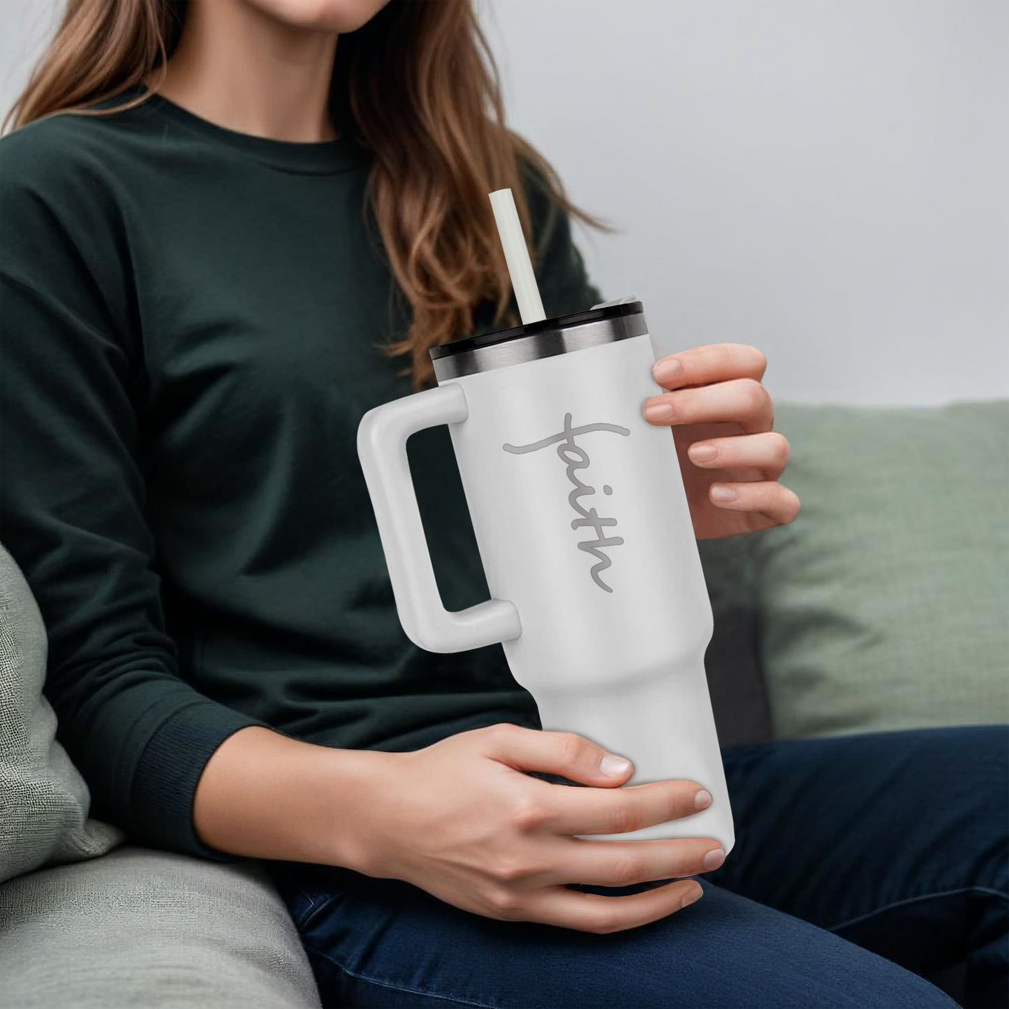Faith - Pinnacle 40oz Tumbler - Gift for Her - Gift for Him