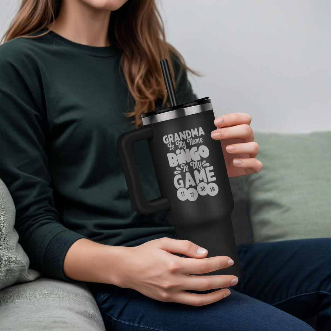 Grandma Is My Name Bingo Is My Game 40oz Tumbler – Gift for Grandma