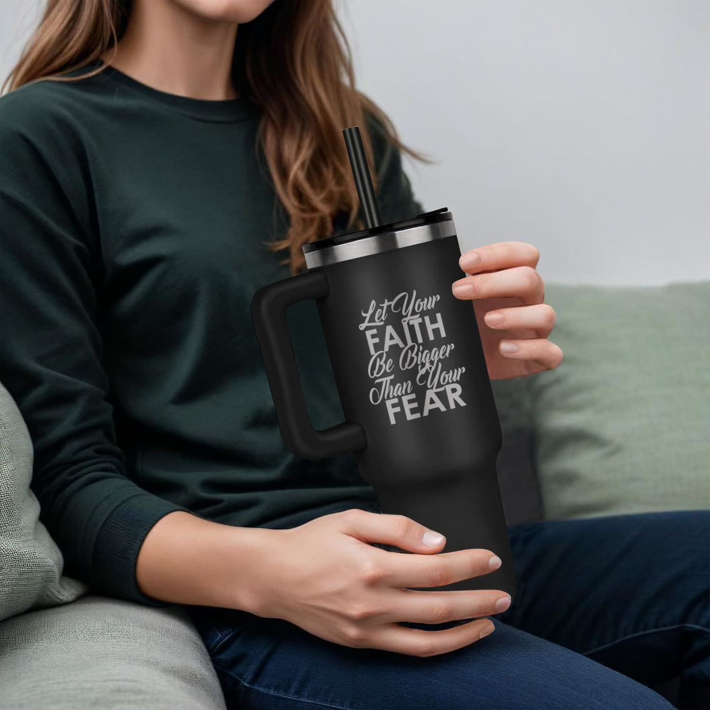 Let Your Faith Be Bigger Than Your Fear - Pinnacle 40oz Tumbler - Gift for Her - Gift for Him
