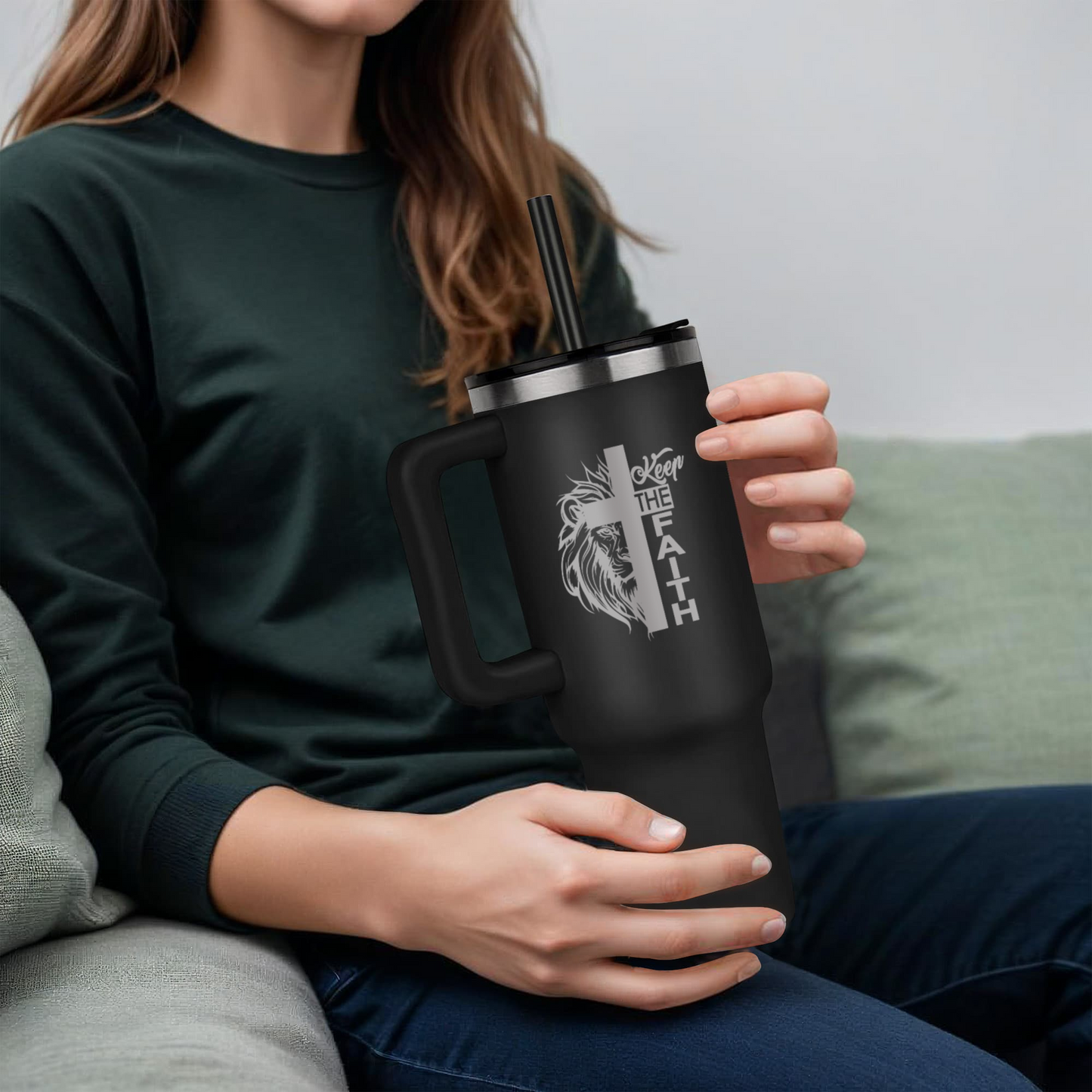 Keep The Faith 02 - Pinnacle 40oz Tumbler - Gift for Her - Gift for Him