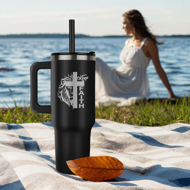 Keep The Faith 40oz Tumbler – Gift for Her - Gift for Him