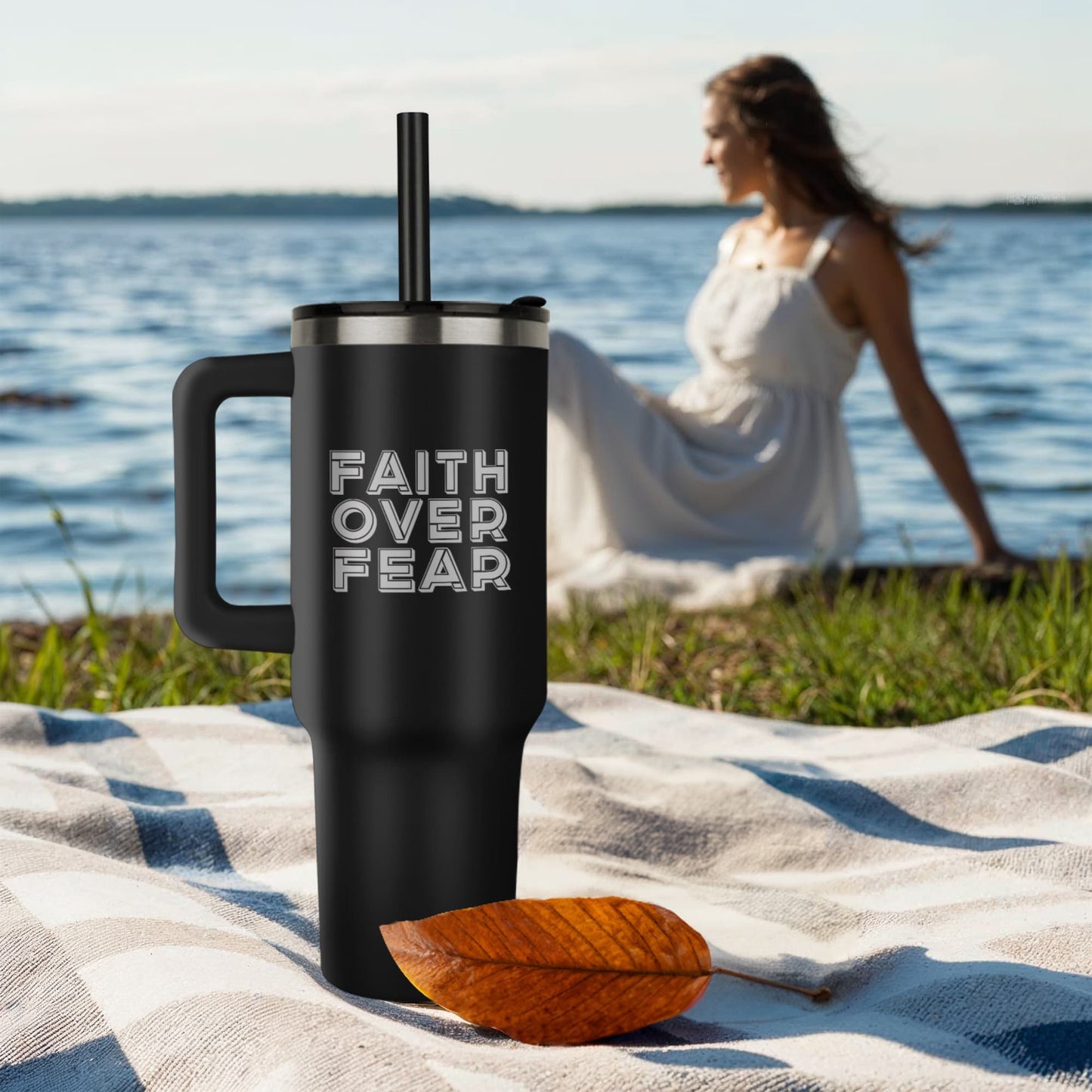 Faith Over Fear - Pinnacle 40oz Tumbler - Gift for Her - Gift for Him