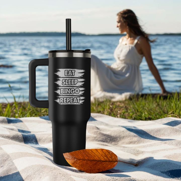 Eat Sleep Bingo Repeat 40oz Tumbler – Gift for Her - Gift for Him