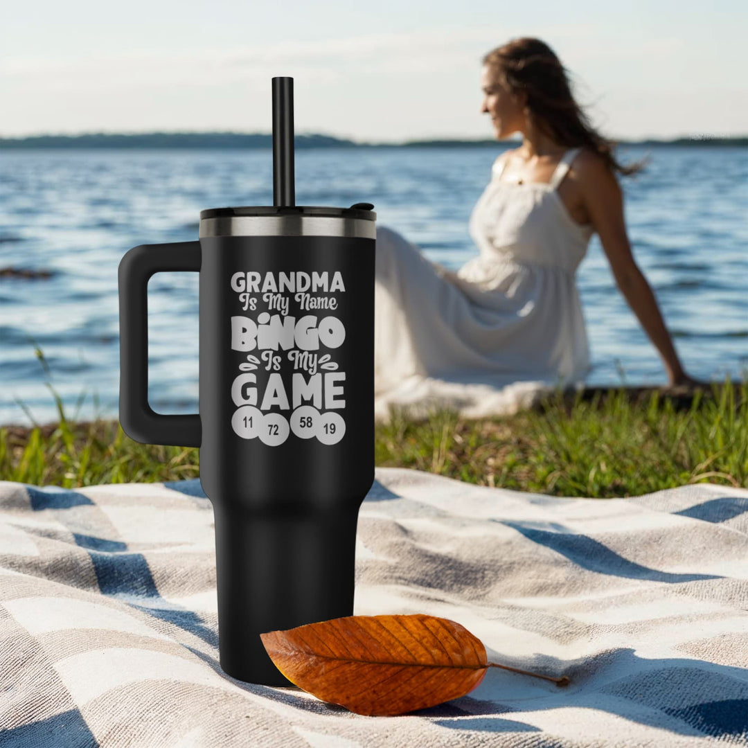 Grandma Is My Name Bingo Is My Game 40oz Tumbler – Gift for Grandma