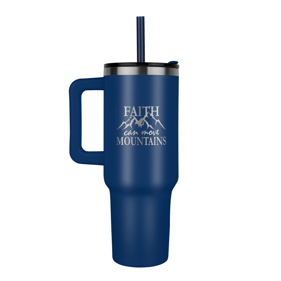 Faith Can Move Mountains 40oz Tumbler – Gift for Her - Gift for Him