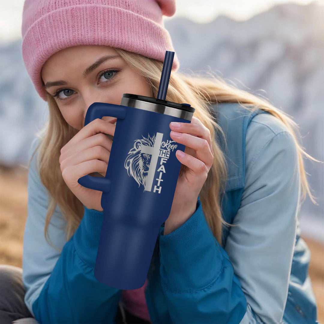 Keep The Faith 40oz Tumbler – Gift for Her - Gift for Him