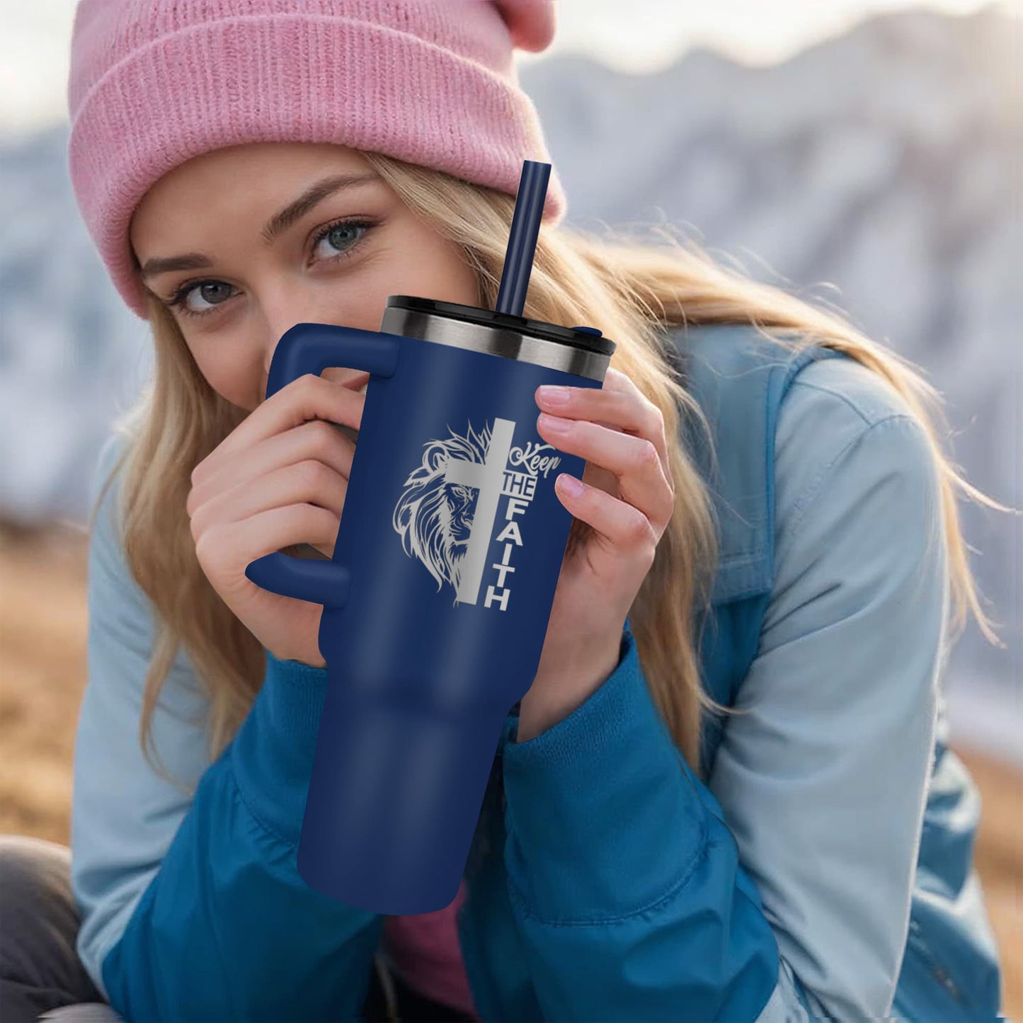 Keep The Faith 02 - Pinnacle 40oz Tumbler - Gift for Her - Gift for Him