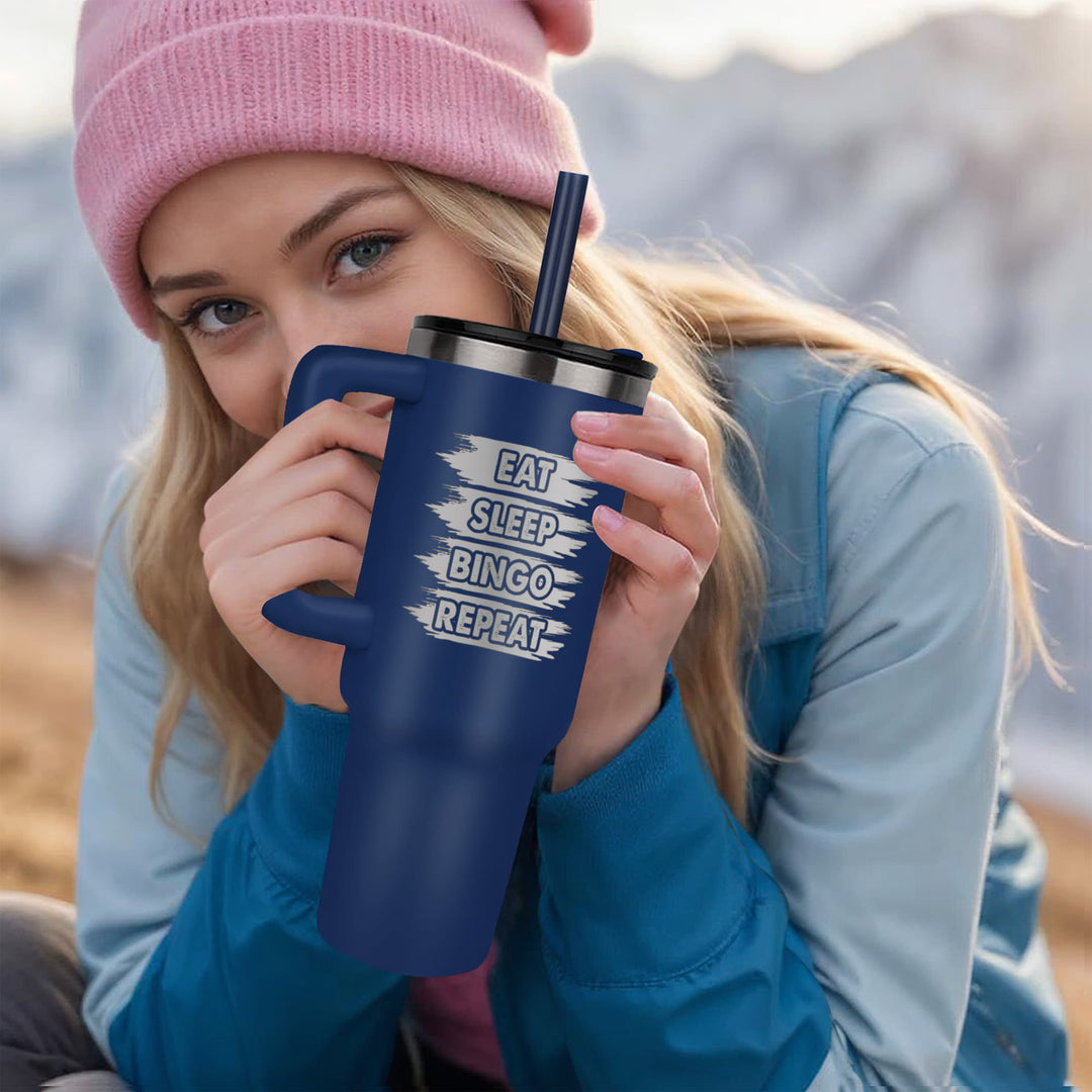 Eat Sleep Bingo Repeat 40oz Tumbler – Gift for Her - Gift for Him
