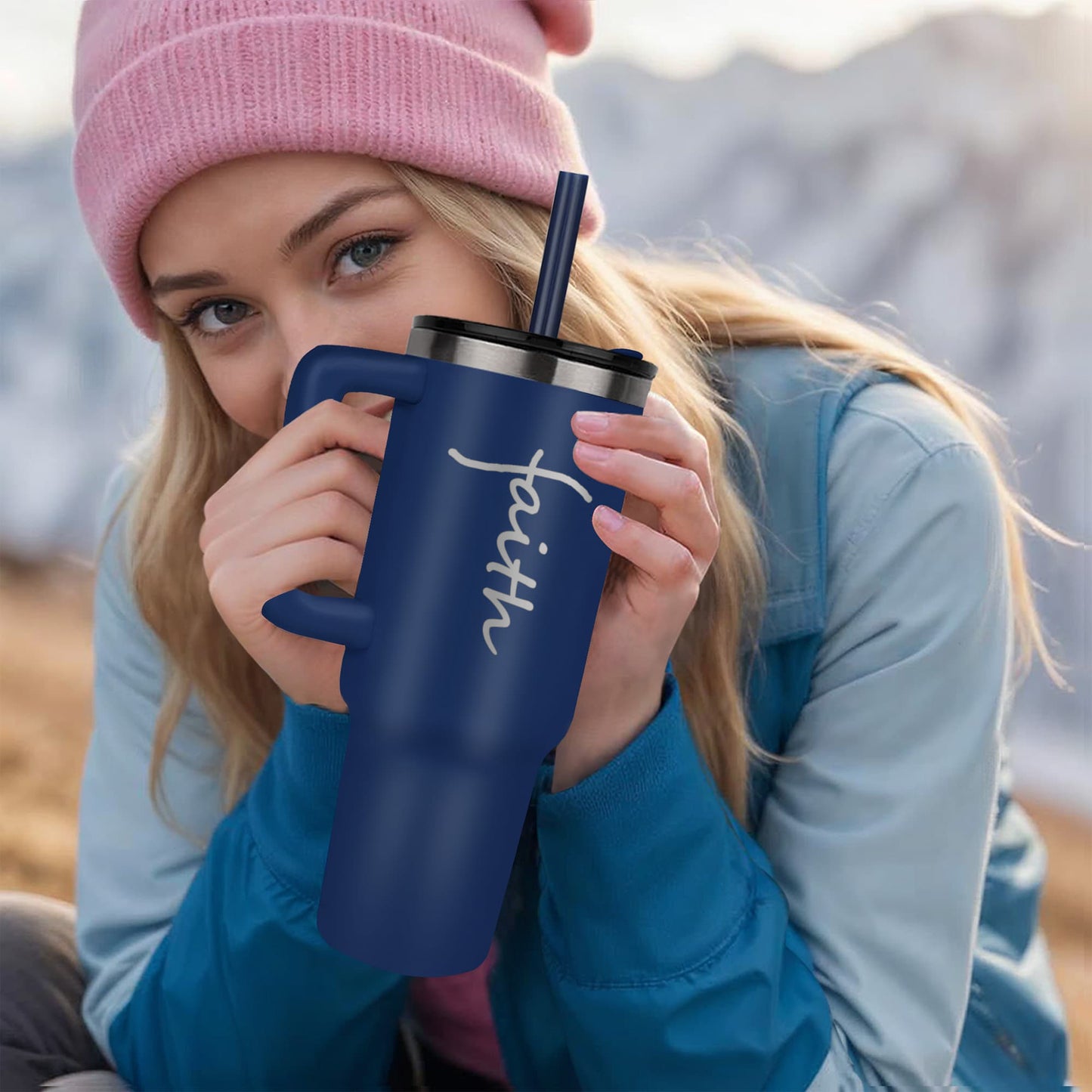 Faith - Pinnacle 40oz Tumbler - Gift for Her - Gift for Him