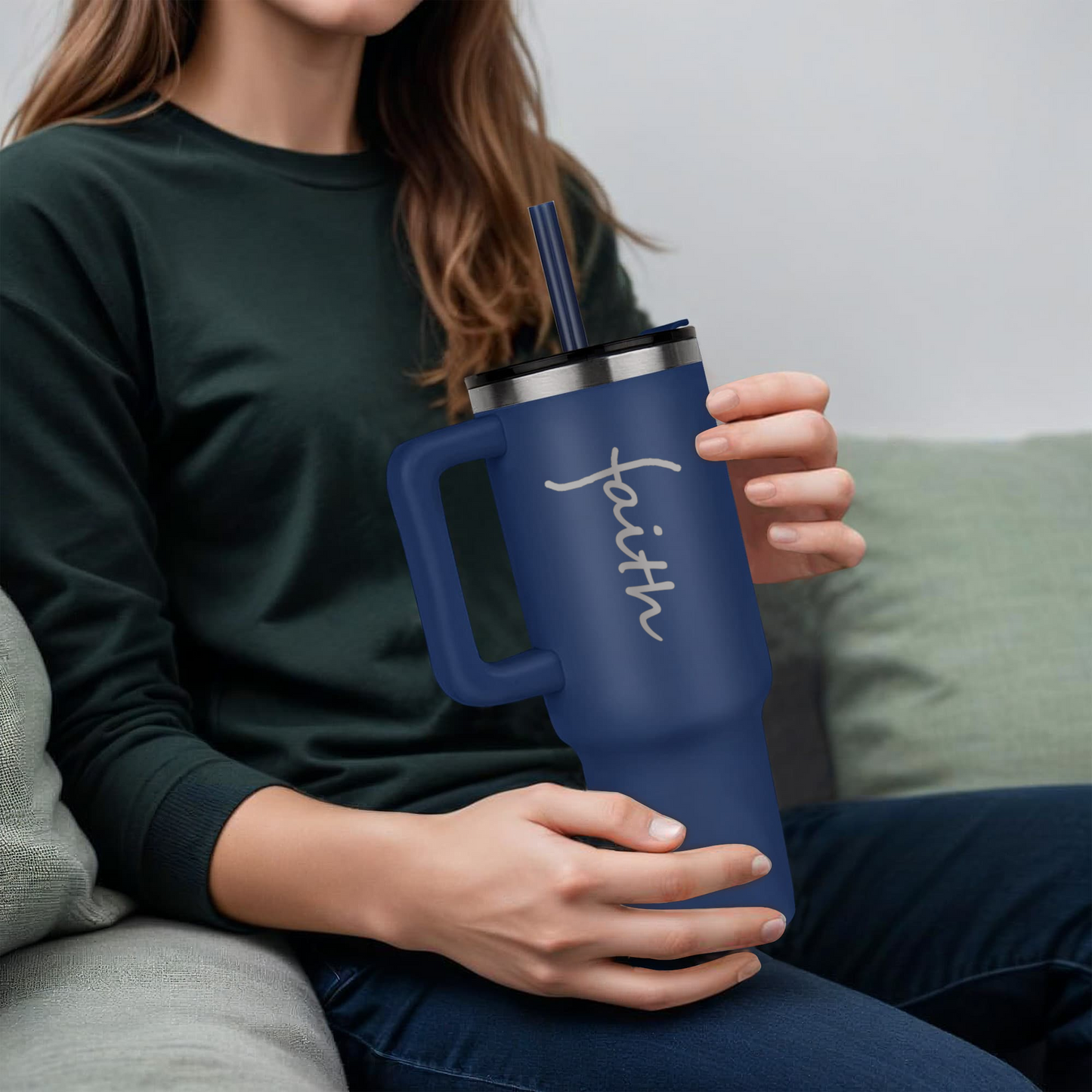 Faith - Pinnacle 40oz Tumbler - Gift for Her - Gift for Him