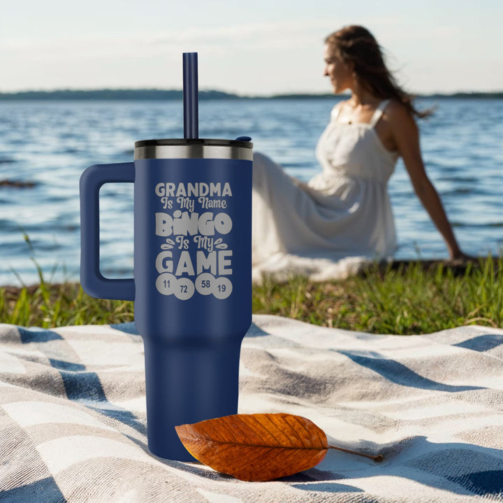 Grandma Is My Name Bingo Is My Game 40oz Tumbler – Gift for Grandma