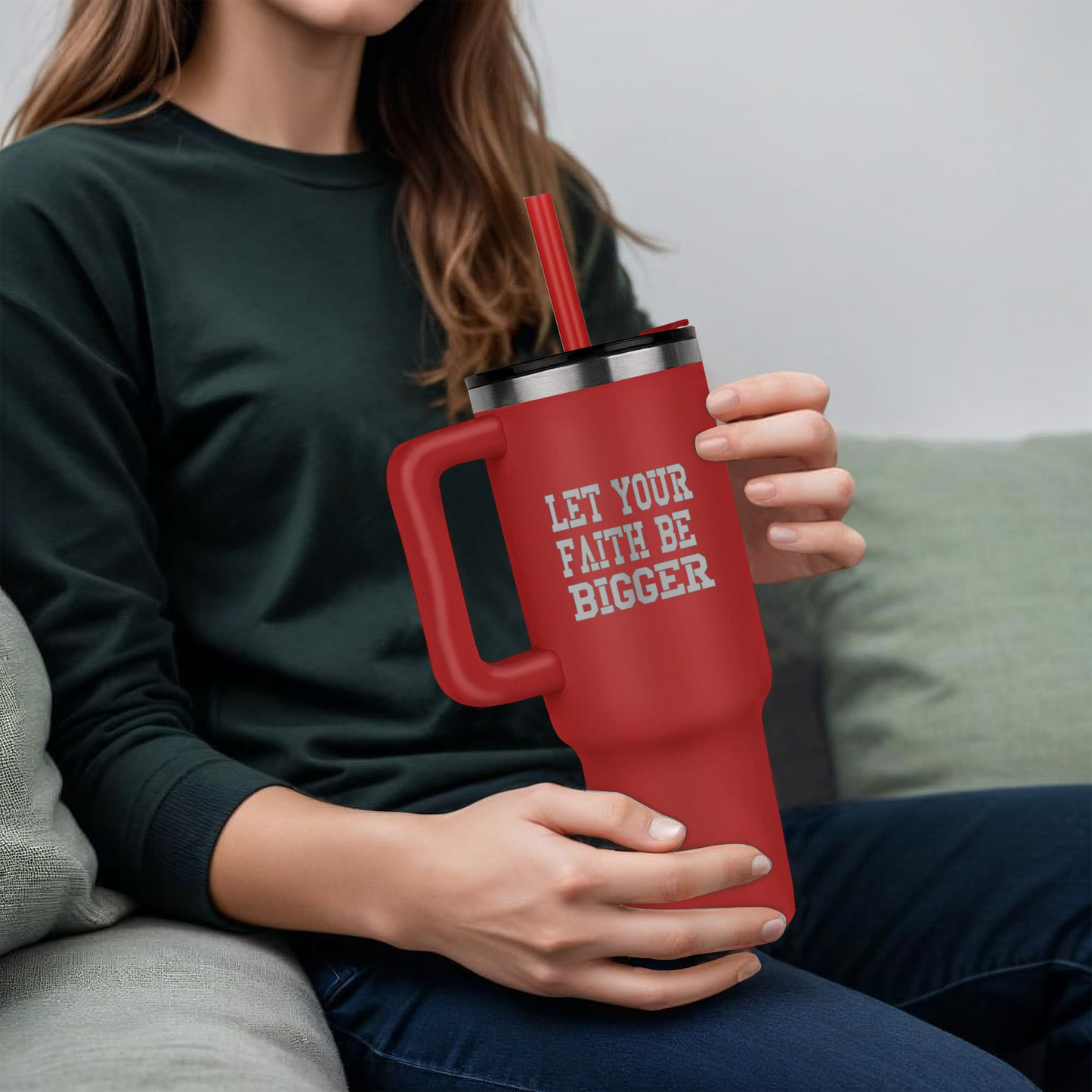 Let Your Faith Be Bigger - Pinnacle 40oz Tumbler - Gift for Her - Gift for Him