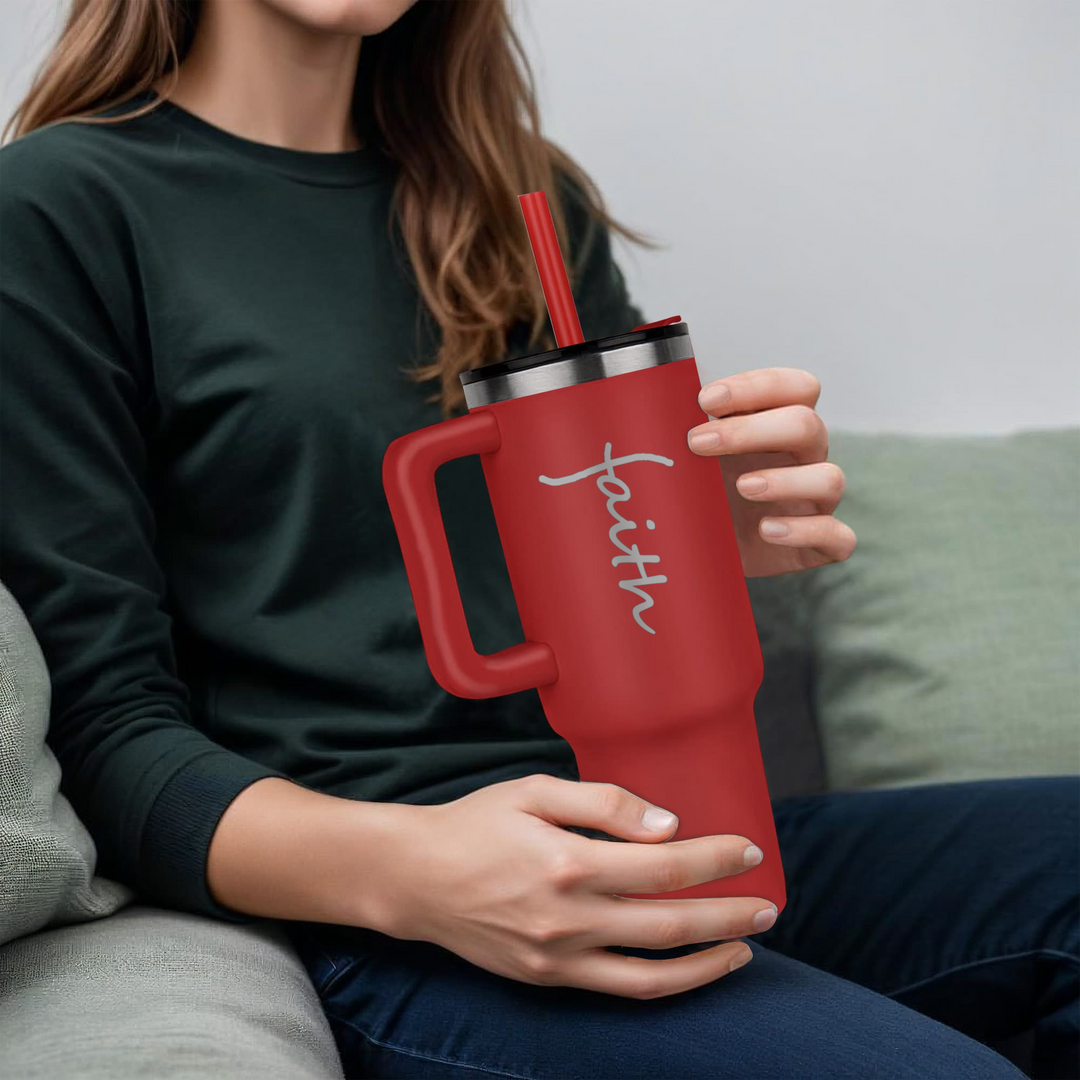 Faith – 40oz Tumbler – Gift for Her – Gift for Him