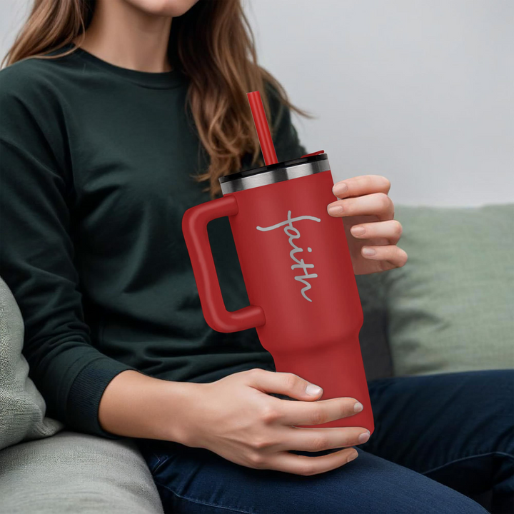 Faith – 40oz Tumbler – Gift for Her – Gift for Him