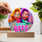 Bingo BFFS 2 - Acrylic Circle Plaque - Gift for Her