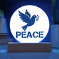 PEACE - Printed Circle Acrylic Plaque - Gift for Her - Gift for Him