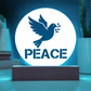 PEACE - Printed Circle Acrylic Plaque - Gift for Her - Gift for Him