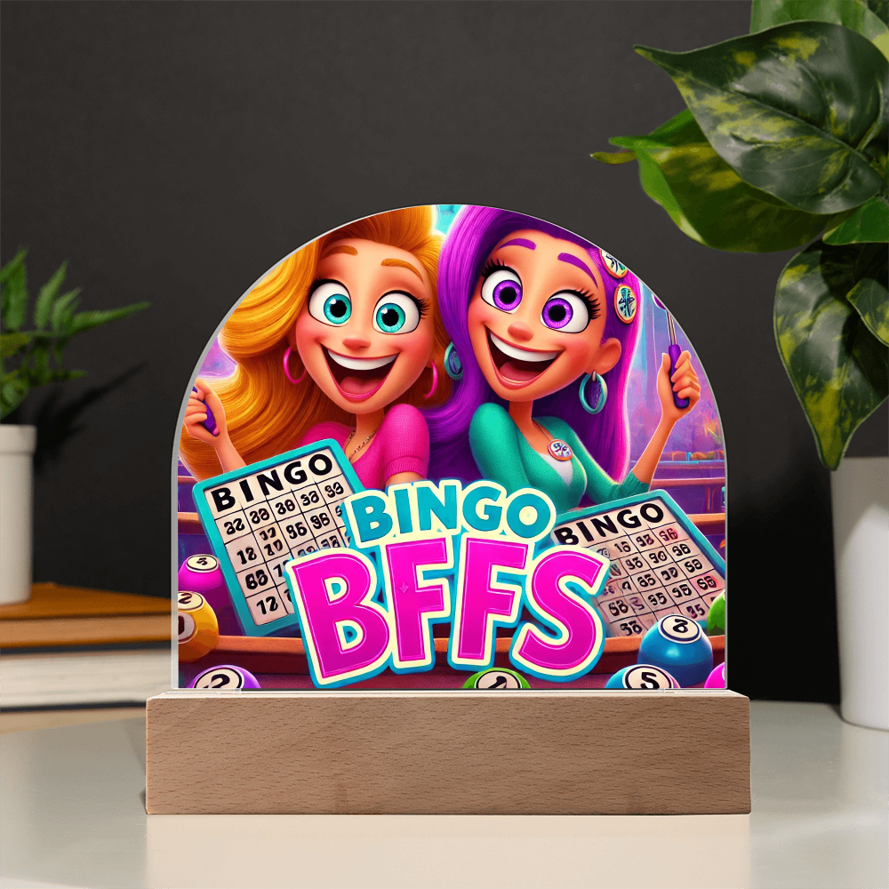 Bingo BFFS Acrylic Dome Plaque – Gift for Her