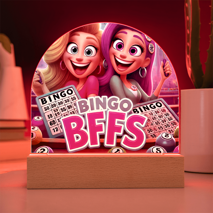Bingo BFFS Acrylic Dome Plaque – Gift for Her