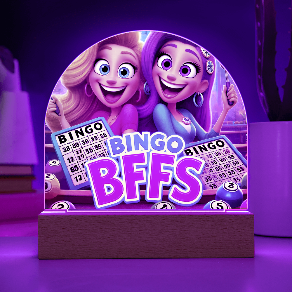 Bingo BFFS Acrylic Dome Plaque – Gift for Her