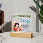 To My Wife, Happy Mother's Day! I Am Proud Of Everything That You've Accomplished As An Individual And A Mom - Acrylic Square Plaque - Gift for Mom