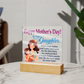 My Dear Daughter, Happy Mother's Day! Be The Best Mom For Your Kids! - Acrylic Square Plaque - Gift for Mom