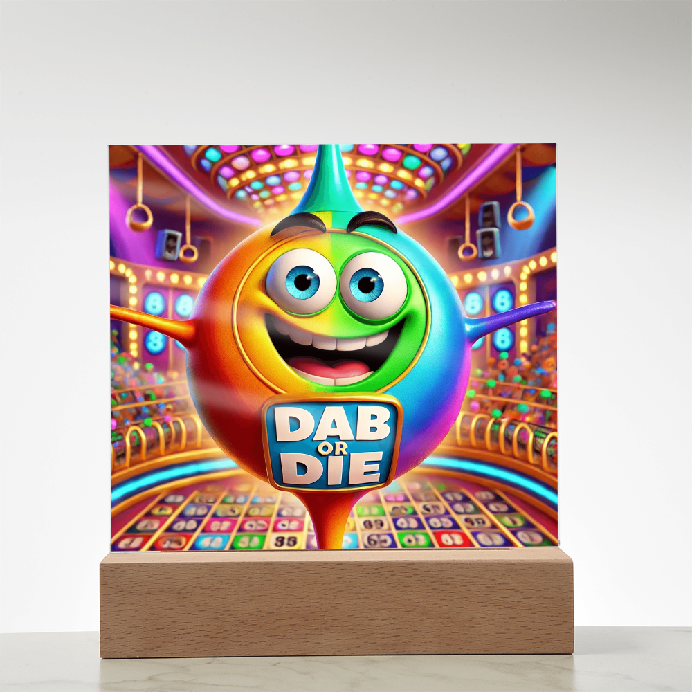 Dab Or Die Acrylic Square Plaque – Gift for Her - Gift for Him