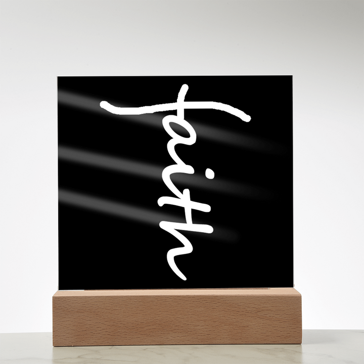 Faith (White) – Acrylic Plaque – Gift for Her – Gift for Him