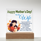 To My Wife, Happy Mother's Day! I Am Proud Of Everything That You've Accomplished As An Individual And A Mom - Acrylic Square Plaque - Gift for Mom
