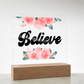 Believe - Printed Square Acrylic Plaque - Gift for Her